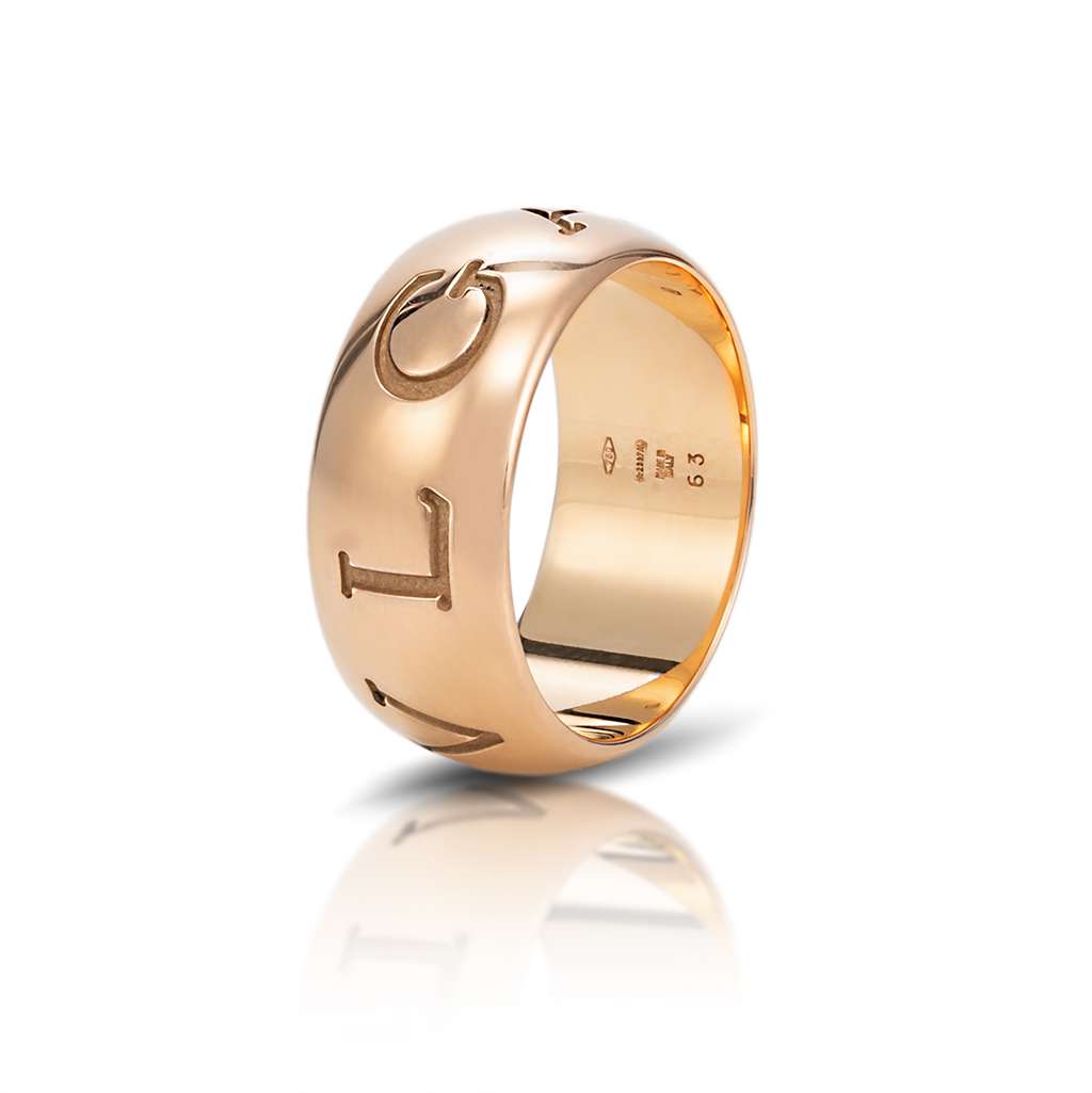 Bulgari Monologo ring 18kt rose gold size 63