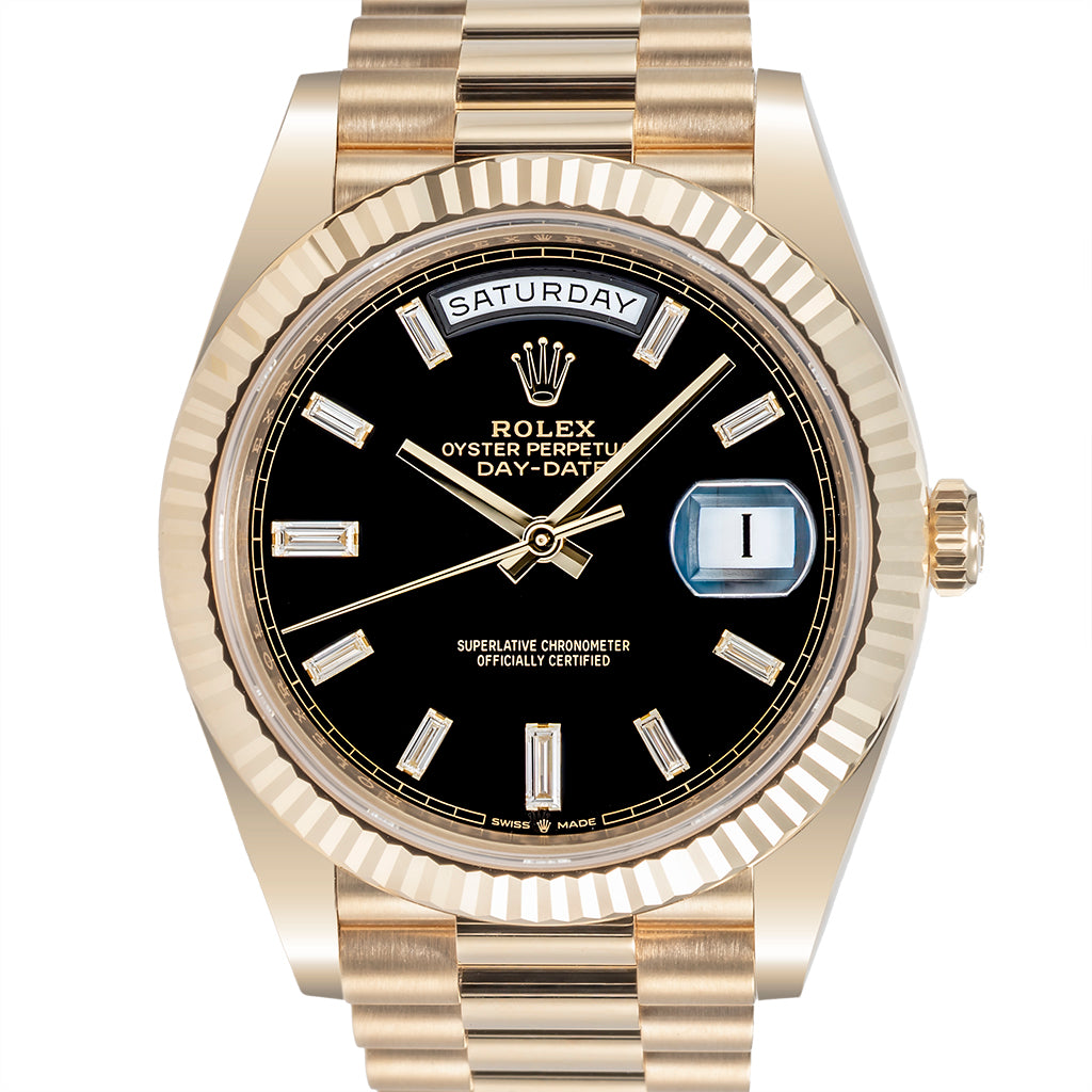 Rolex Oyster Perpetual Day-Date 40 "Black Baguette" Ref. 228238